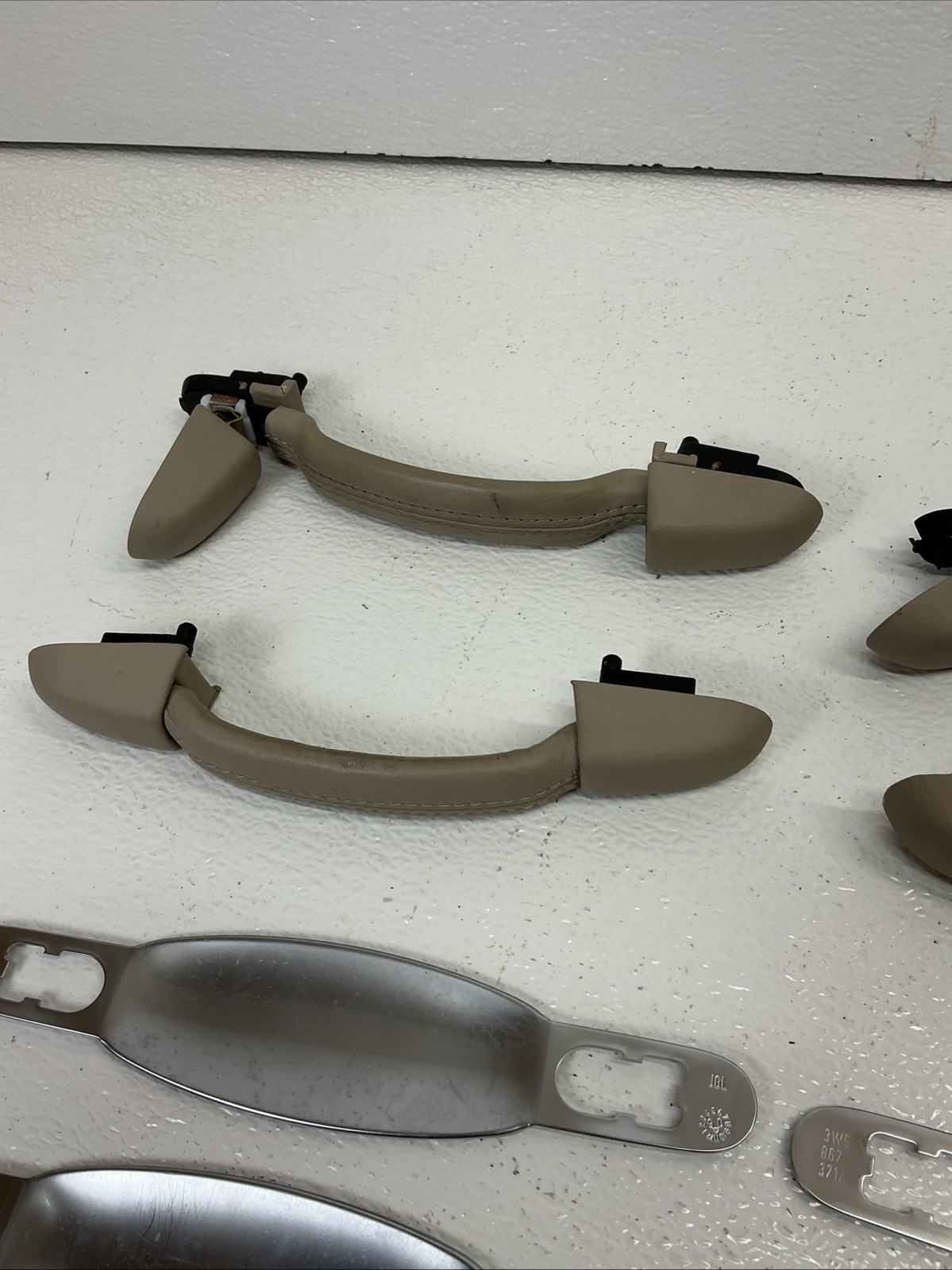 06-12 Bentley Continental Front Rear Interior Roof Head Grab Handle Set of 4 OEM