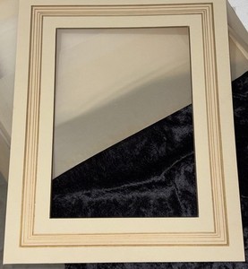 Vintage From Gallery Photo Painting Mat Board for Frame Gold Cream Openings 50s