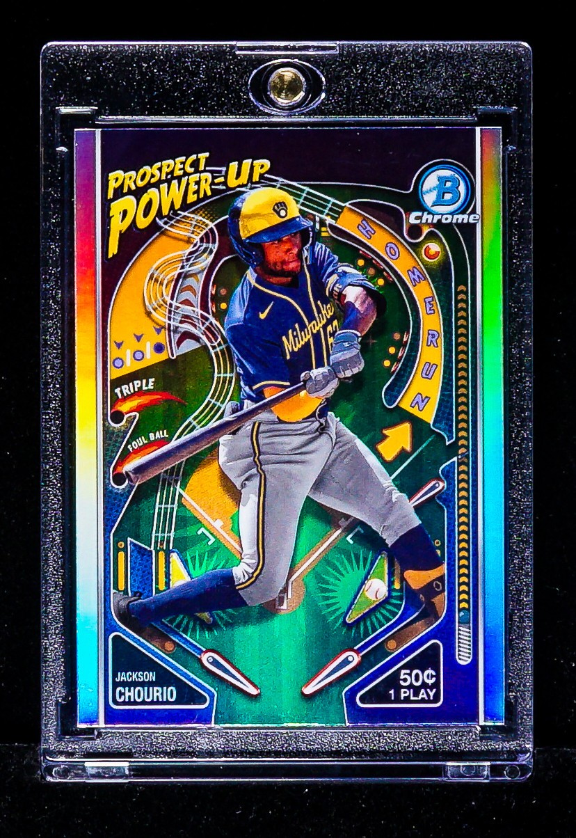 JACKSON CHOURIO RARE BREWERS REFRACTOR STAINED GLASS CARD SSP RC INVESTMENT