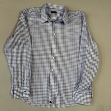 UNTUCKit Shirt Men  s XL Blue Check Wrinkle Free Regular Fit Button Down Cotton