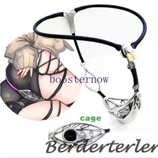 Stainless Steel Male Chastity Belt Pants Invisible Ring Cage Chastity Devices