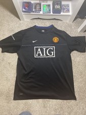 Manchester United 2009/2010 Nike Training Jersey Football Shirt Size XL Black