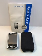 Vintage Tech Dell Axim X50 PDA Mobile Pocket PC With Manual Case - Untested