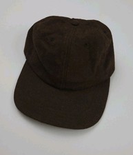 Vintage Pendleton Brown Wool Baseball Cap Hat Vtg Country Made In USA Worn Flaw*