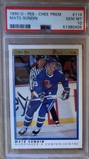 Mats Sundin 1990 O-Pee-Chee Premier #114 Rookie Card PSA 10 NORDIQUES LEAFS HOF