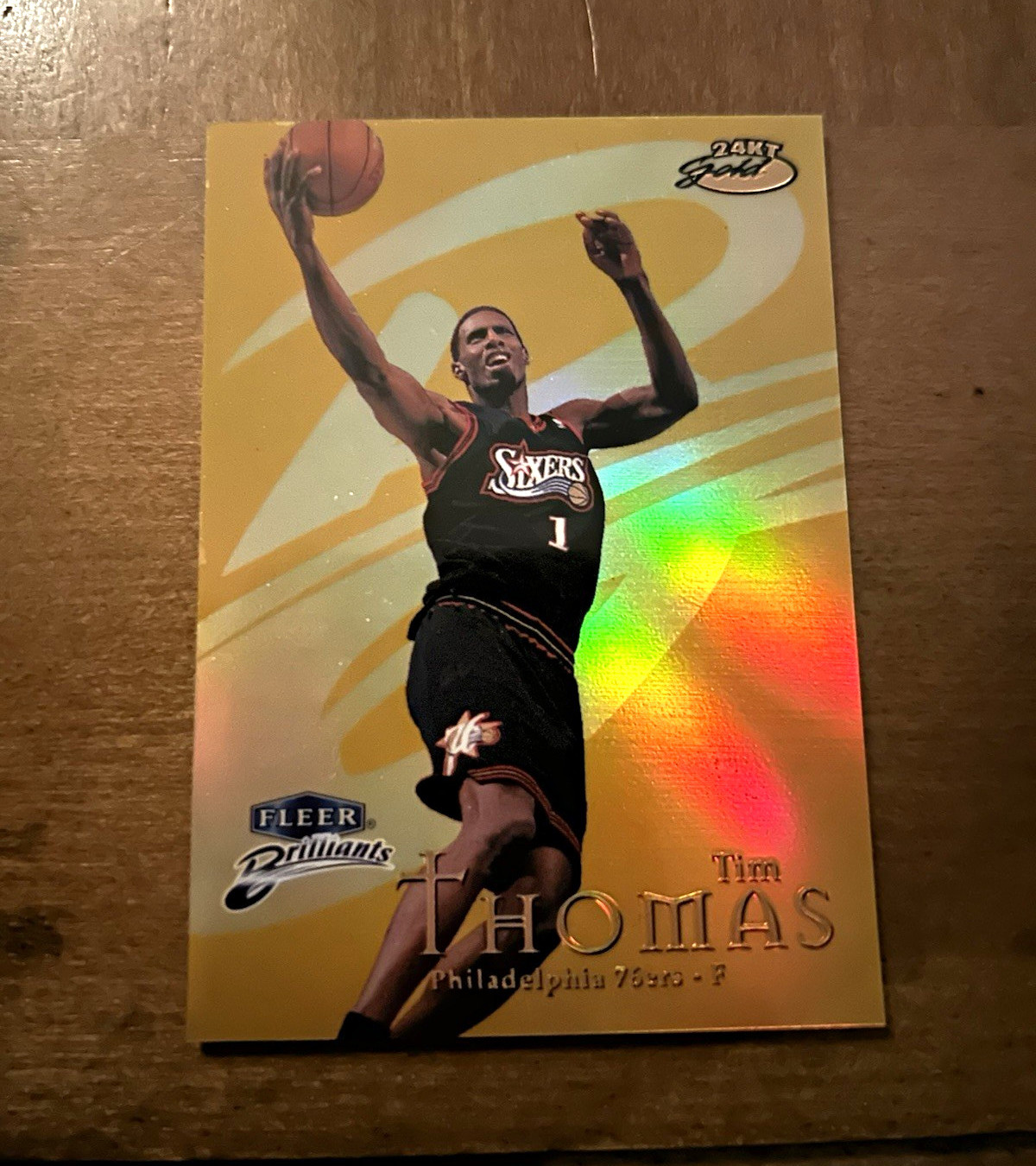 GRADEABLE 1998-99 Fleer Brilliants - Tim Thomas, Tim Thomas #58TG 24kt Gold /24