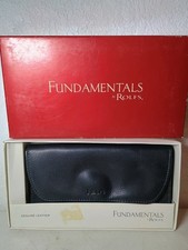 Fundamentals by Rolfs Deluxe Checkbook Card Wallet Genuine Leather NEW w/ Box