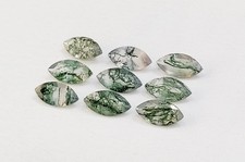 Natural Moss Tree Agate Marquise Faceted Cut 6x12mm to 10x20mm Gemstone