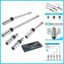 Professional 5PCS Spark Plug Socket Set - Magnetic, 6-Point & 12-Point Options