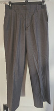 CHAPS Boy Sz size 12 Husky charcoal grey chino pants wool blend