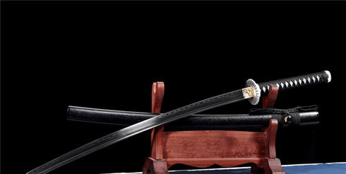 Handmade Japanese Katana T10 Steel Clay Tempered Blade with Black Lacquered Saya - Picture 7 of 15