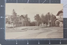 Vintage B&W Postcard Street Scene Minnesota Neighborhood Milnor ND to Isle MN