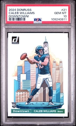 2024 Caleb Williams Donruss DOWNTOWN ROOKIE #21 - PSA 10