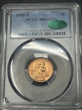 1946 S Lincoln Wheat Cent Penny Pcgs Ms66 Rd Red Cac Toned Nice Toning 1946 S Lincoln Wheat Cent Penny Pcgs Ms66 Rd Red Cac Toned Nice Toning