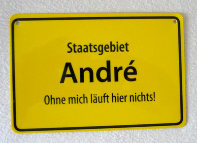 Kleines (lustiges) Schild für Tür oder Wand