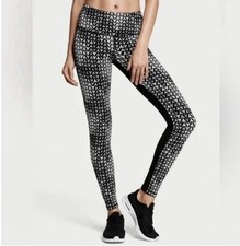 Victoria's Secret VSX Sport Black White Geometric Ankle Leggings Women  s Size S
