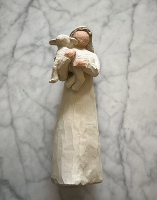 Willow Tree Nativity Shepherd & Lamb Figurine 7'' Vtg Demdaco 1999 Susan Lordi