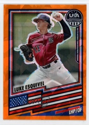 2026 Panini Stars & Stripes Prizm Orange Ice 126/199 Luke Esquivel #85 gh4