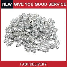 100 Pcs M8x1 Car Grease Nipple Fitting Straight 180 Degree Galvanized Steel New