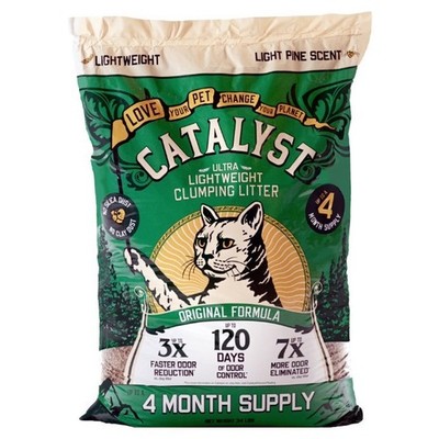 Catalyst Pet Softwood Clumping Cat Litter 34lb Natural Odor Control