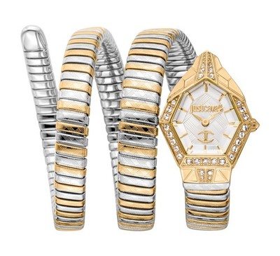 Womens Wristwatch JUST CAVALLI SIGNATURE JC1L304M0055 Snake Steel Golden