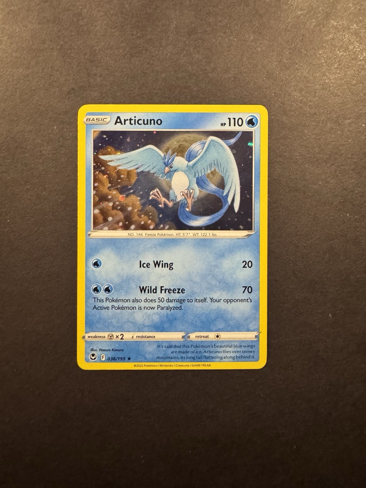 Pokemon - Articuno - Cosmos Holo - 36/195 - NM - Silver Tempest
