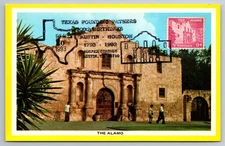 #1043 The Alamo Maxi Card w/Pictorial Cancel