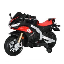 Aprilia 12V Kids Electric Motorcycle Ride on Toy w/ Remote Training Wheels Black