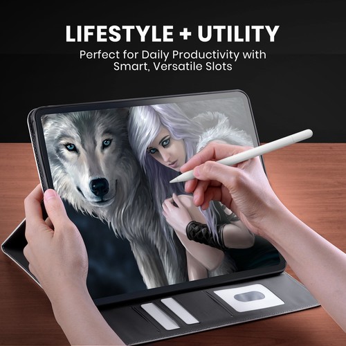 HEAD CASE DOG BREED PATTERNS LEATHER BOOK WALLET CASE & WALLPAPER FOR APPLE iPAD - Picture 3 of 16
