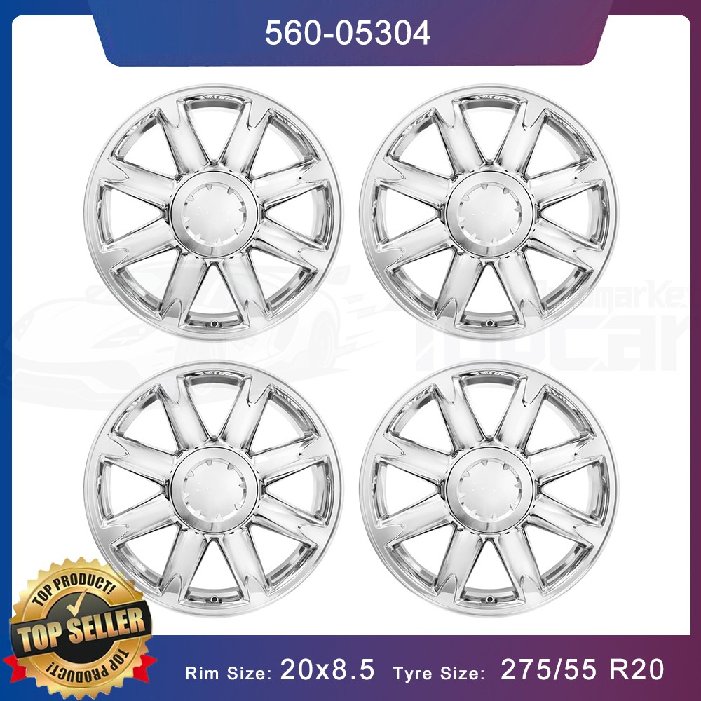 20x8.5 Wheel 4 Fits Chevrolet Silverado Sierra Denali Chrome GMC Truck Rim🔥5304