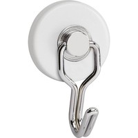 2Er Multipack Maul Magnet (Ø X H) 35 Mm X 53 Mm Rund, Mit Haken Weiß, Silber 2