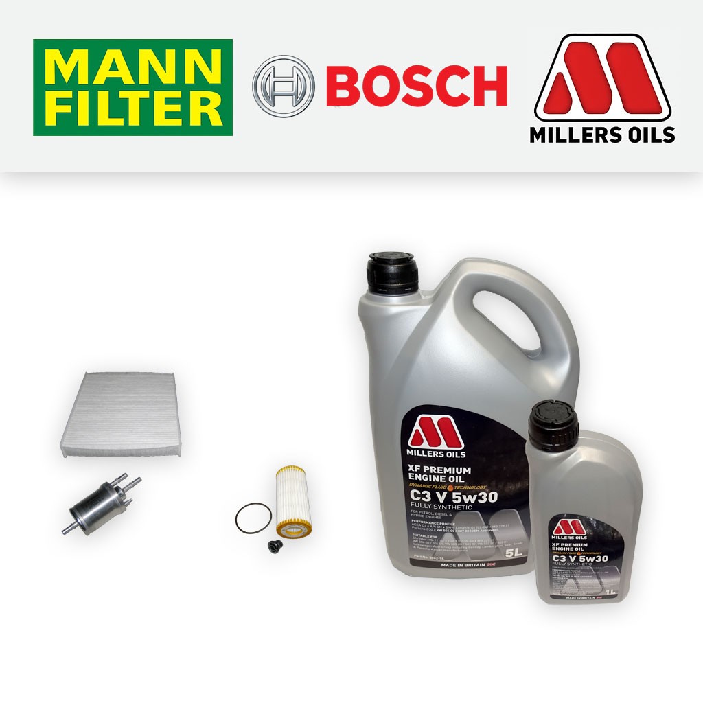 SERVICE KIT for AUDI A1 1.8 TFSI OIL FUEL CABIN FILTER +XF 5w30 OIL (2015-2018)