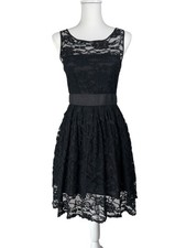 BB Dakota Whimsigoth Black Lace Fit & Flare Dress Dark Romantic Coquette Size 2