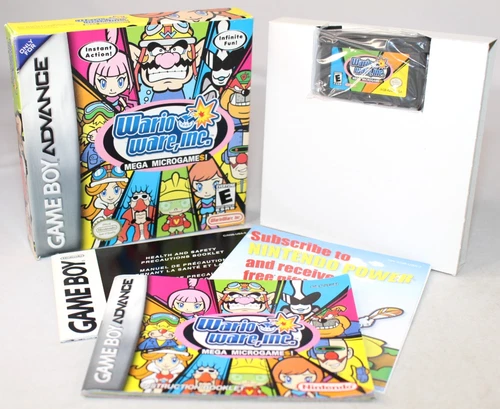 Wario Ware, Inc. Mega Microgames GBA Game Boy Complete CIB Good Condition! RARE!