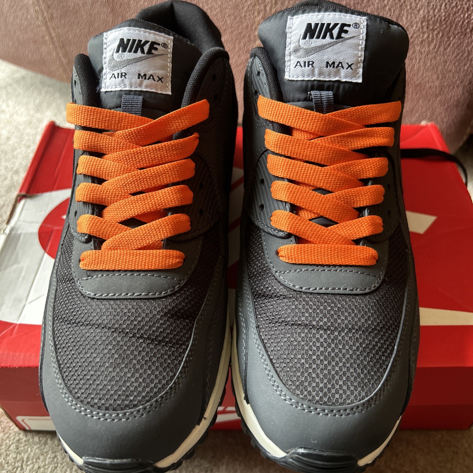 *Rare* Nike Air Max 90 Anthracite Cool Grey Black 537384-091 Men's Size 10