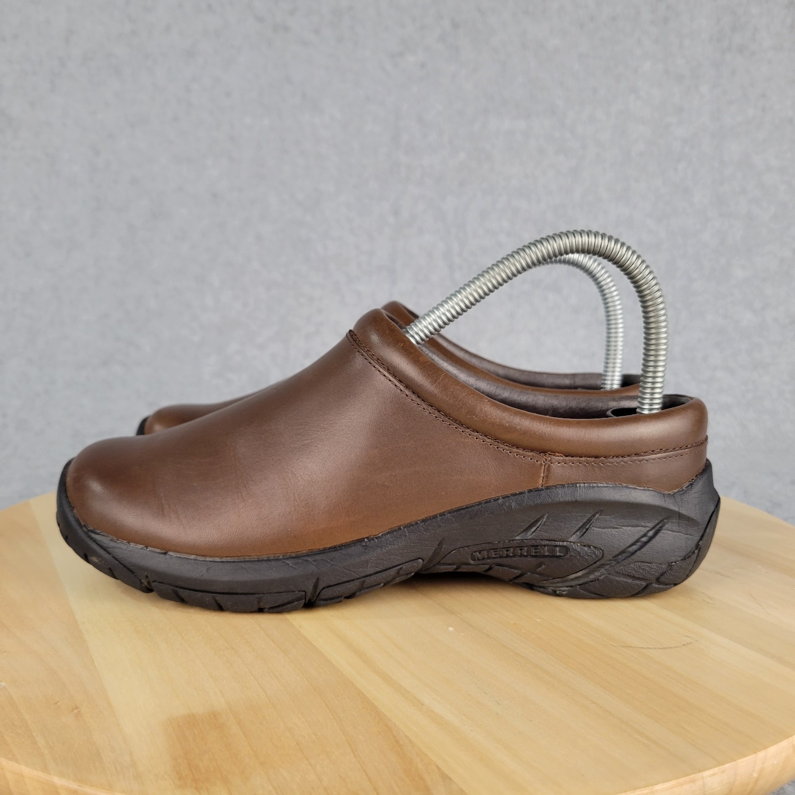 Scarpe mocassini donna 7 Merrell Encore Nova 2 zoccoli slip on in pelle marrone J598432