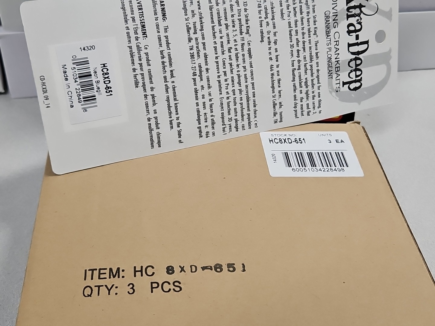 (3) Discontinued Strike King KVD 8.0XD Dealer Box...Neon Bluegill...NIB!!! - Image 2