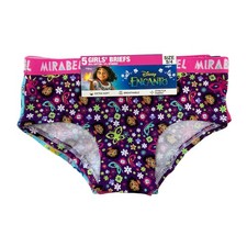 Disney Characters Girl's 5 Pack Extra Soft Breathable Stretch Briefs Encanto,