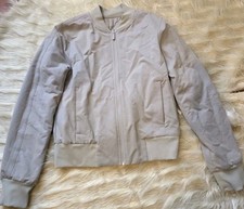 Lululemon Women Bomber Rebersible Jacket Size 4 Color Beige
