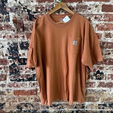 Carhartt T-Shirt Mens XL Short Sleeve Logo Work K87 LSE Pocket T-Shirt Orange