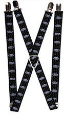 FORD Logo Buckle-Down Suspenders With Blue  White Ford Logo, New Orig Package