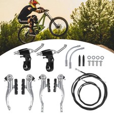 Mountain Bike V Brake Set Front and Rear MTB Hybrid Callipers Cables Lever Kit**