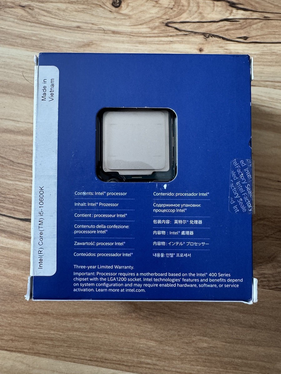 新品未使用　Intel Core i5 10600K BOX Intel Core I5-10600k 4.1ghz Six-core Unlocked Desktop