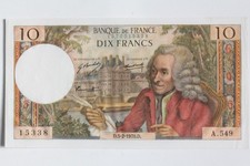 10 Francs Voltaire banknote, type 1963, 05-02-1970, Mint (50674)