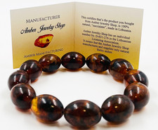 Amber bracelet Natural Baltic Amber bracelet Genuine amber pressed