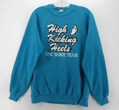 VTG North Carolina Tar Heels Sweatshirt Men Large Blue Rusell UNC Dance Team 80s