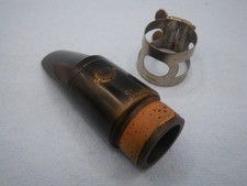 SELMER PARIS C Bb BASS CLARINET MOUTHPIECE - PRO LEVEL, EBONITE - VG CONDITION 