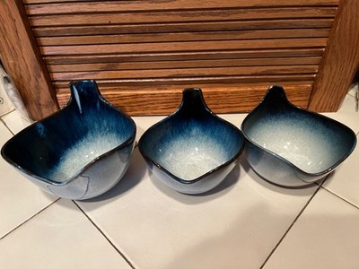 Peter Pots Pottery Nesting Bowls - Seagull Blue - Set of 3