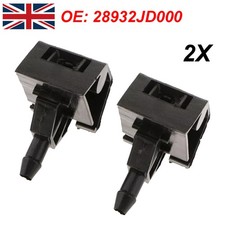 2Pcs Windscreen Washer Jet Nozzle Spray For Nissan Qashqai N/S & O/S 28932JD000