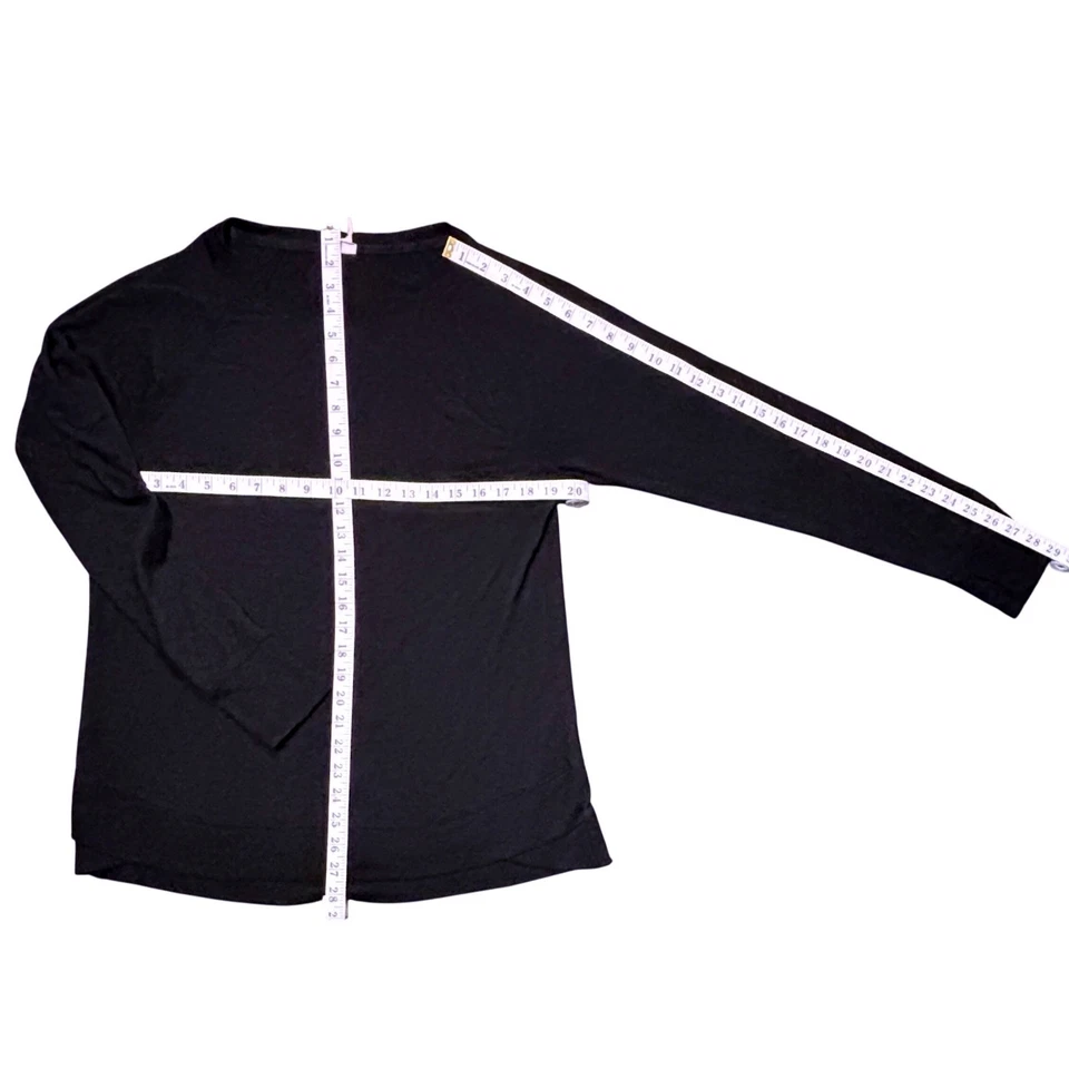 Ideology Women's Black Long Sleeve Crew Neck Layering Top Athletic - Image 3 of 4